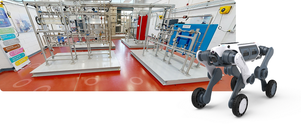 DEEP Robotics M20 Pro on the DarbyTech carbon capture training rig