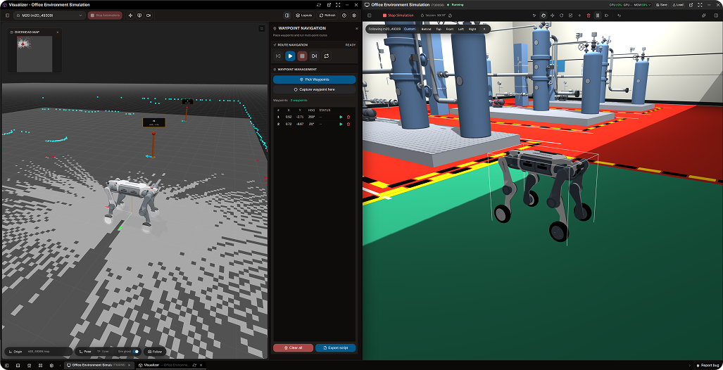OLO simulation environment for DarbyTech inspection planning