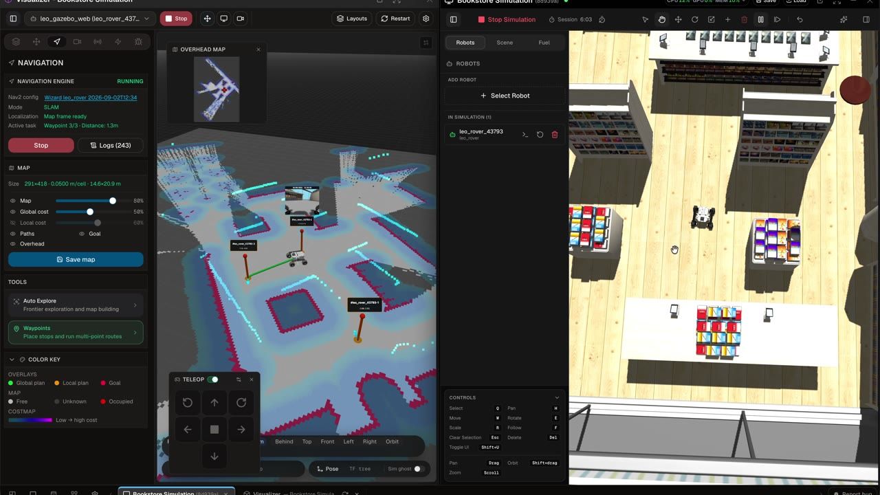 SLAM mapping, waypoints, and autonomous image capture with a Leo Rover